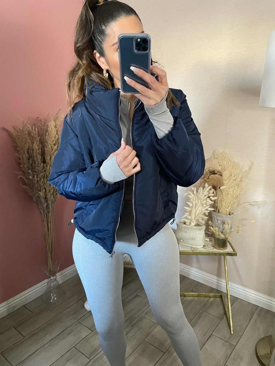 PUFFER JACKET- NAVY