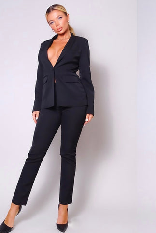 STANLEY BLAZER X PANTS SET- BLACK