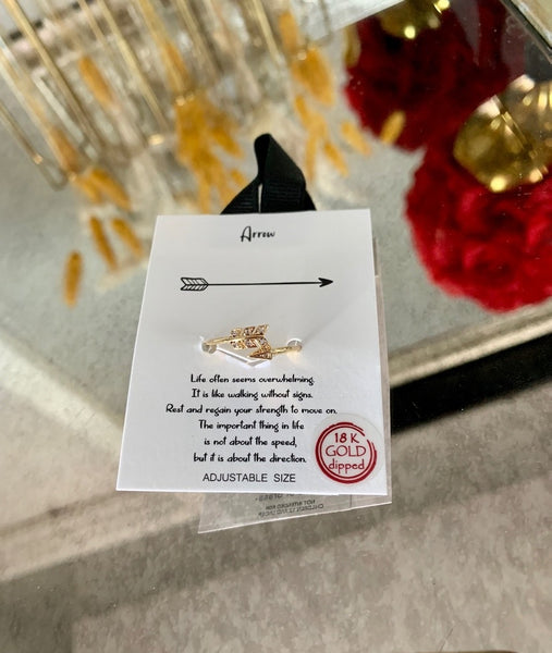 'ARROW' RING 18k gold dipped