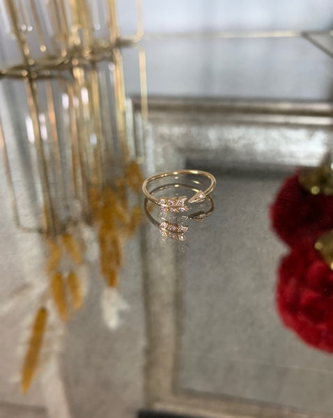 'ARROW' RING 18k gold dipped