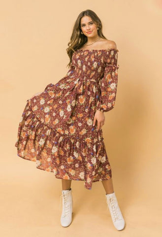 DANIELLE OFF SHOULDER MIDI
