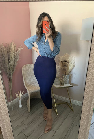GIGI MIDI SKIRT (navy)