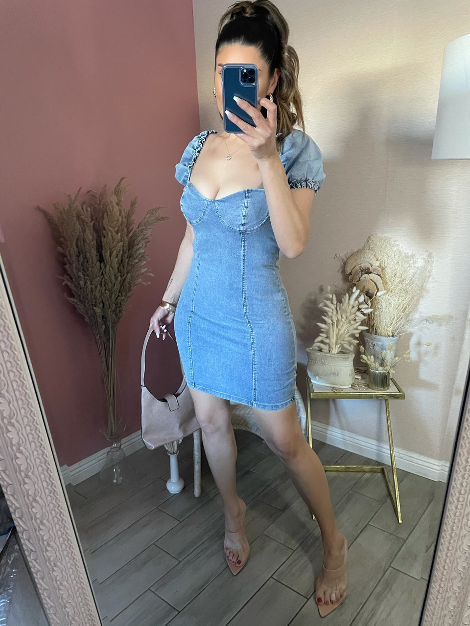 ALEX DENIM DRESS – Mrs. Blush