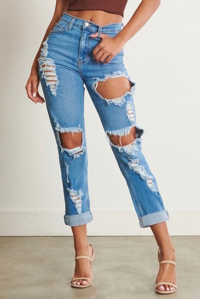 VALERIE DISTRESSED JEANS