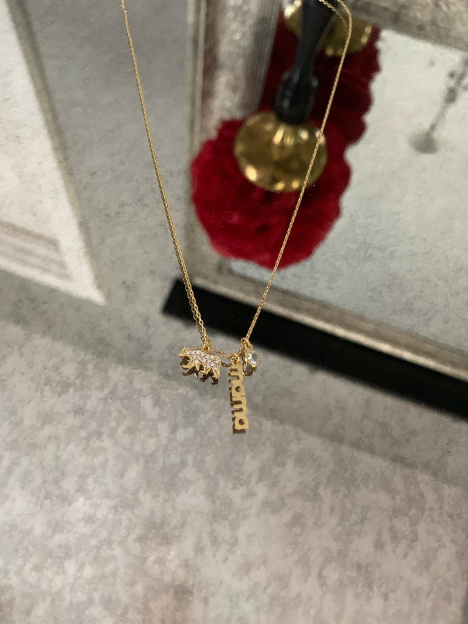 'MAMA' 3 PENDANT CHAIN