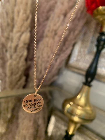 'LOVE YOU TO THE MOON' NECKLACE
