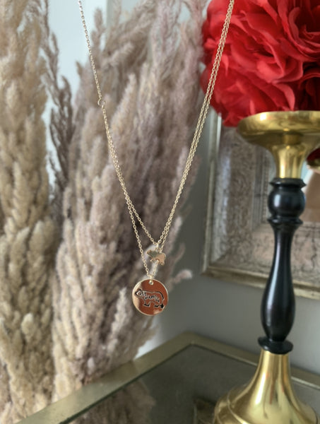 'MOMMA'S LOVE' NECKLACE -gold