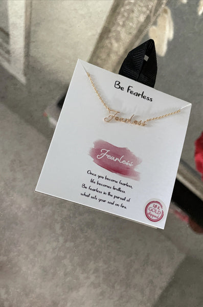 'BE FEARLESS' NECKLACE 18k gold dipped
