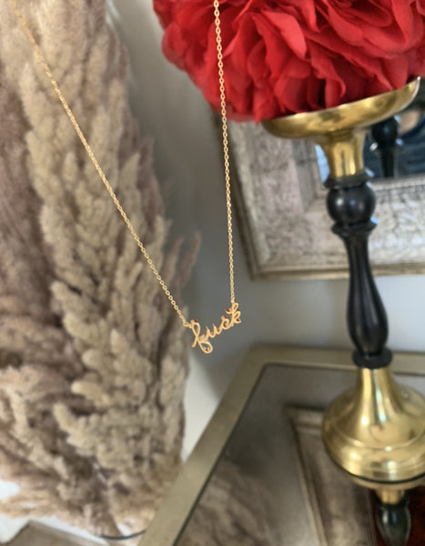 'F CANCER' NECKLACE