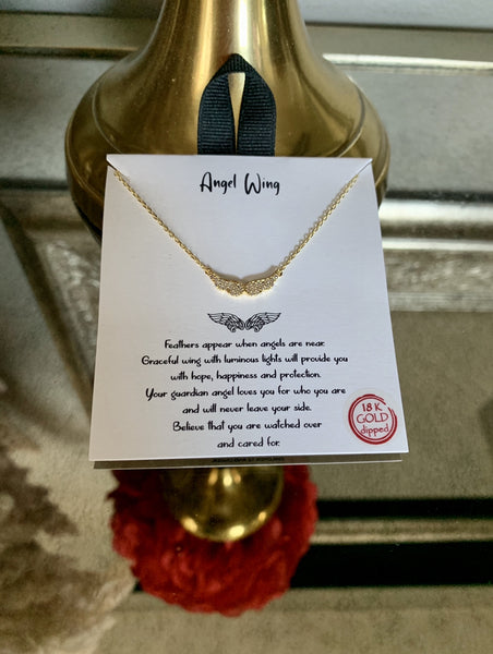 'ANGEL WINGS' NECKLACE 18k gold dipped