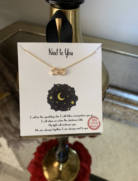 'NEXT TO YOU' NECKLACE 18k gold dipped