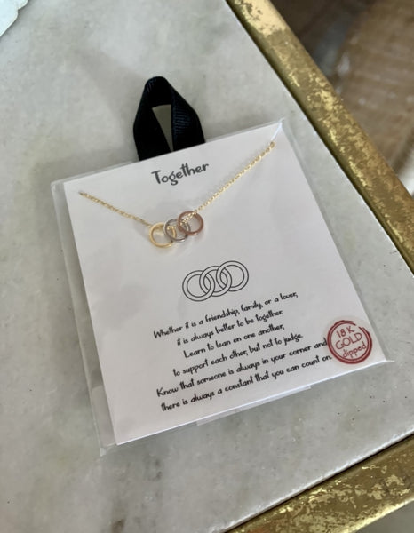 'TOGETHER' NECKLACE 18k gold dipped