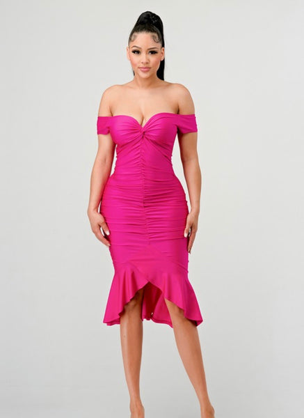 BECCA MIDI- FUCHSIA