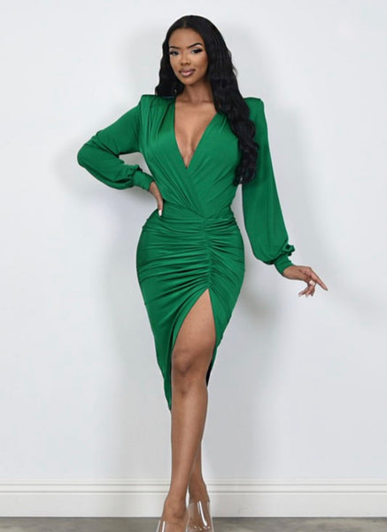 GERALDINE MIDI- GREEN