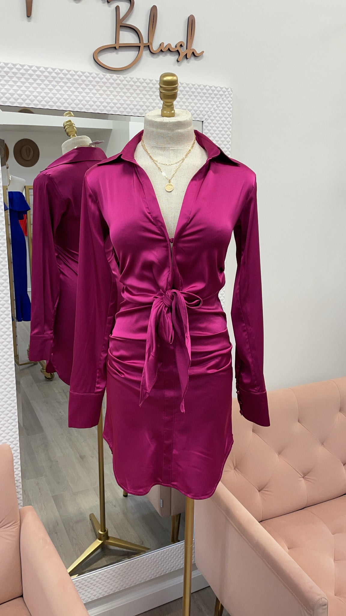 ELLIE DRESS- MAGENTA