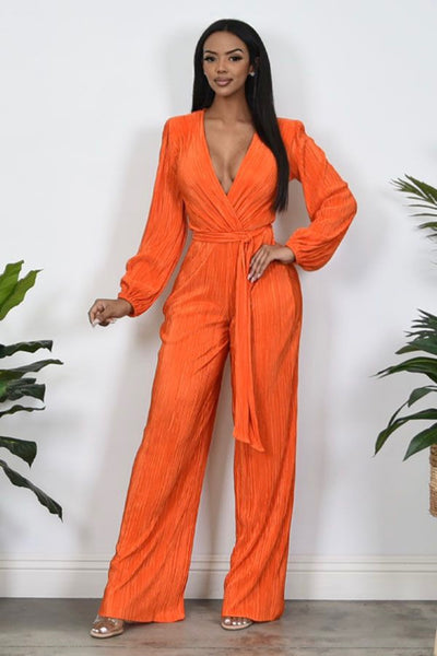 BREANNE JUMPSUIT- ORANGE