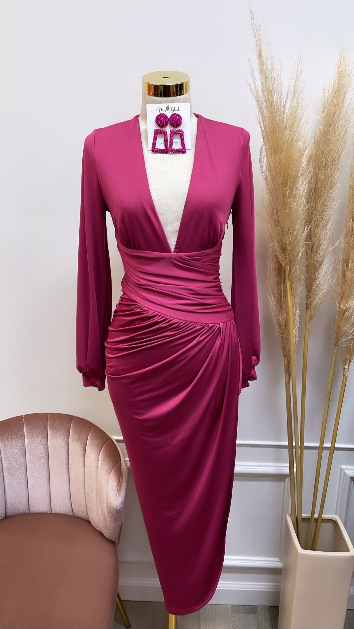 AMELIA MIDI- MAGENTA