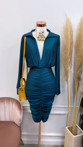 DENISE MIDI- DARK TEAL