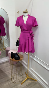 NAOMI WRAP DRESS- Magenta