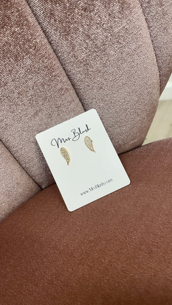 Angel Wing Earrings 18k gold dipped