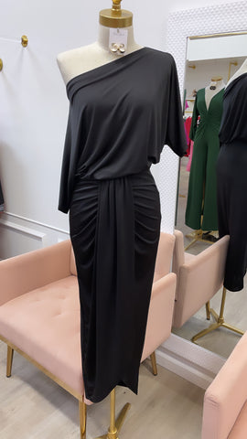 THALIA MIDI- Black