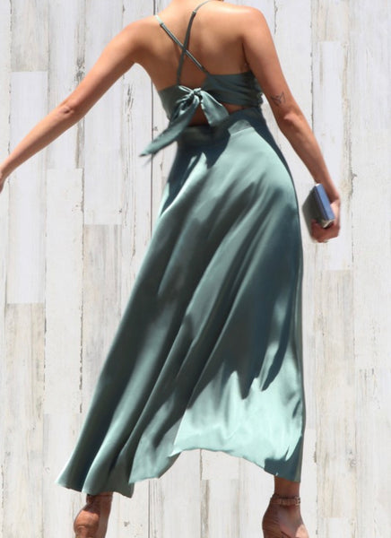 AMANDA DRESS- SAGE