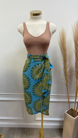 DESERT OASIS MIDI SKIRT-NEW