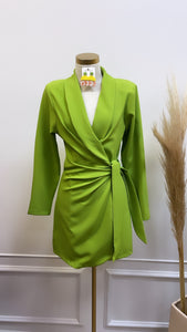 PAULINA BLAZER DRESS- LIME
