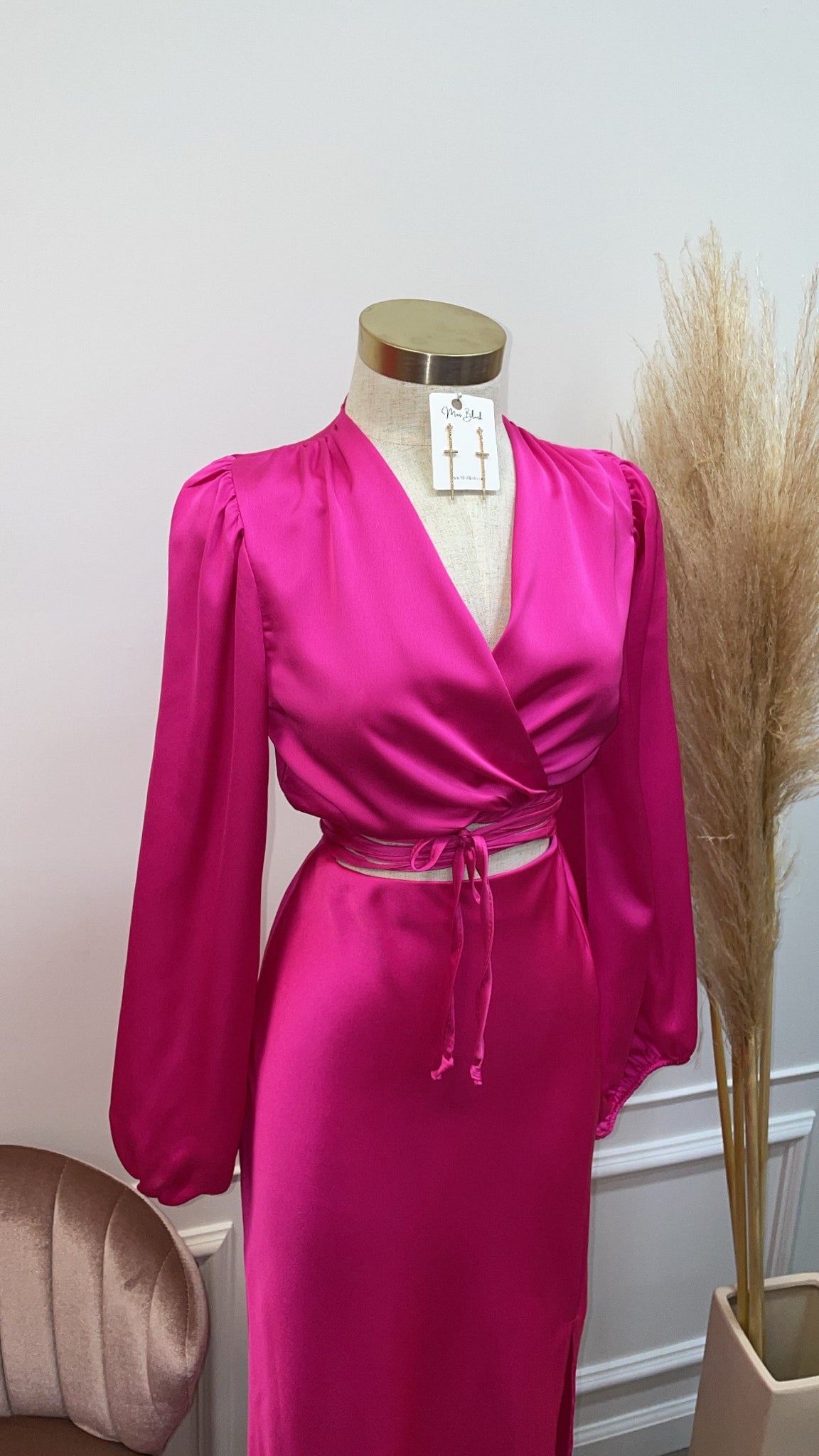 GIA WRAP TOP- PINK