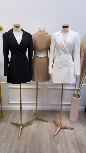 GIA BLAZER DRESS- BLACK