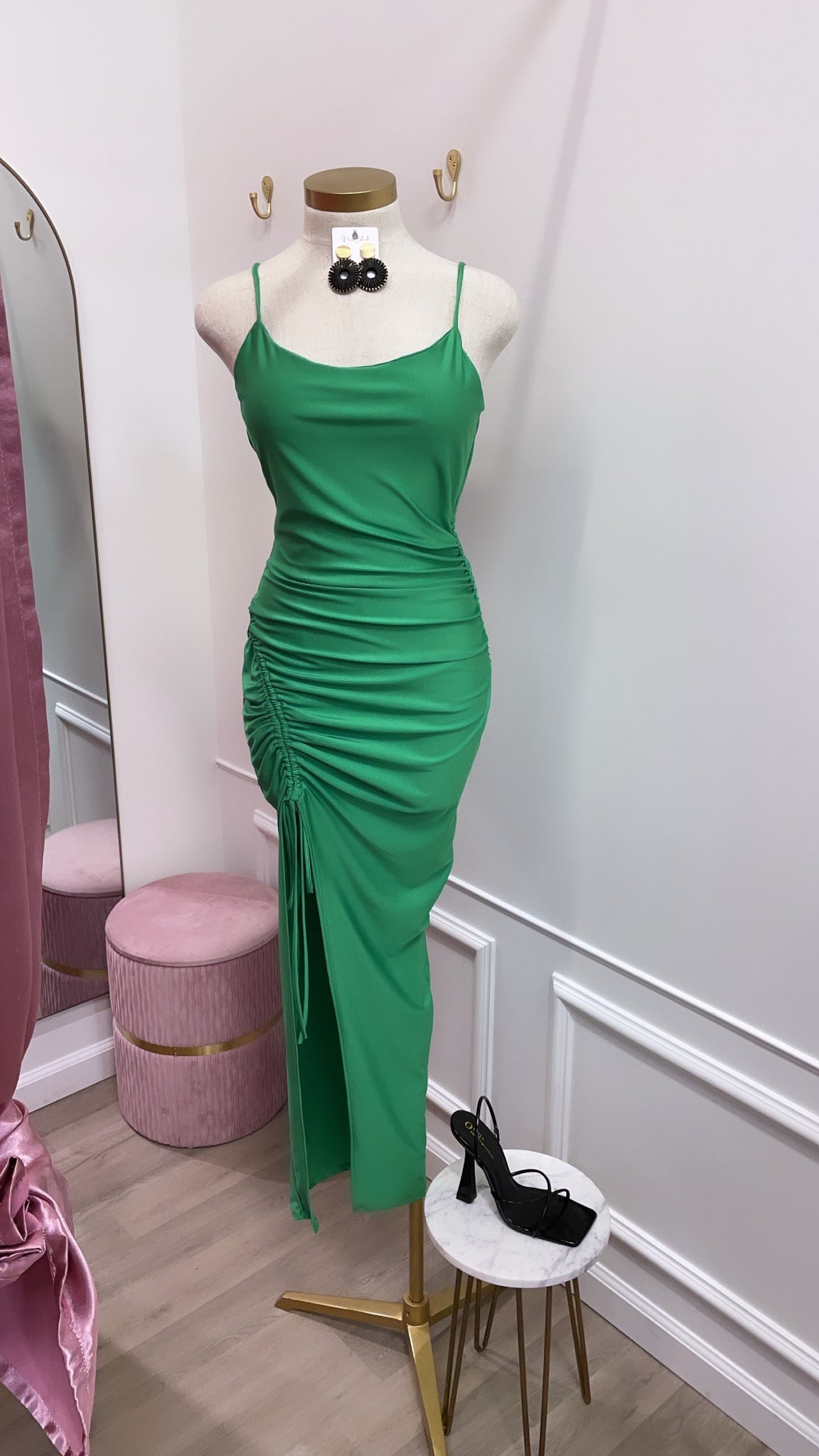 TIANA DRESS- Green Mrs. Blush TIANA DRESS- Green Mrs. Blush