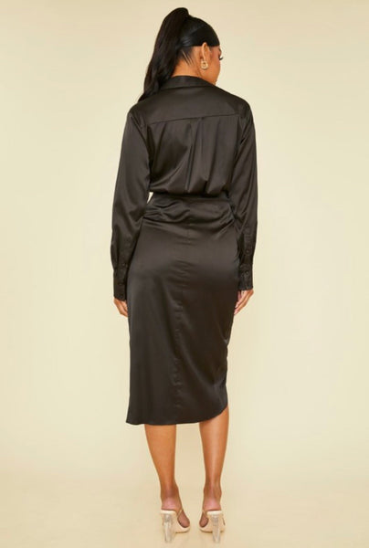 LAYLAH MIDI- BLACK