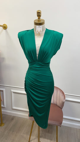 LISA DRESS- GREEN