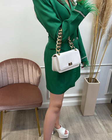 ALEXA BLAZER DRESS- GREEN
