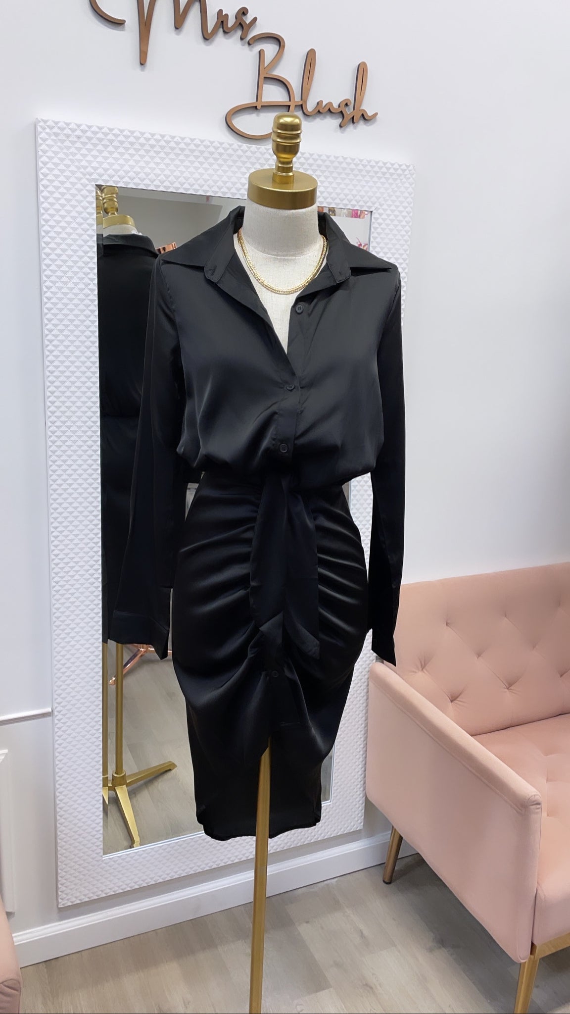 BELINDA SATIN DRESS
