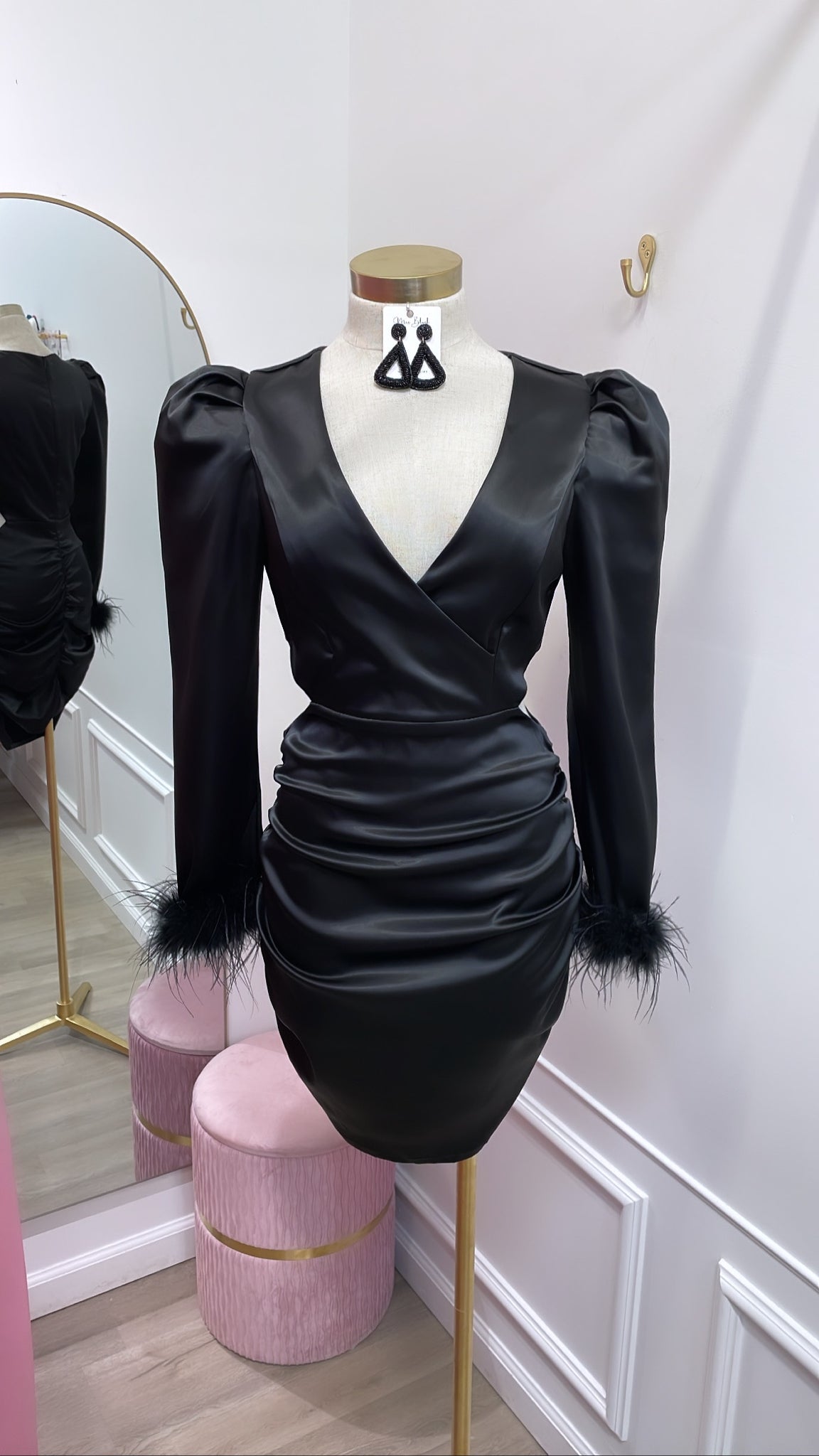 EVELIA SATIN DRESS