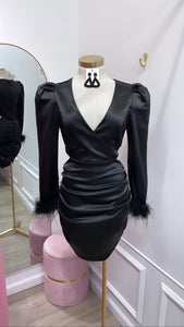 EVELIA SATIN DRESS