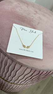 Wings Necklace 18k gold dipped