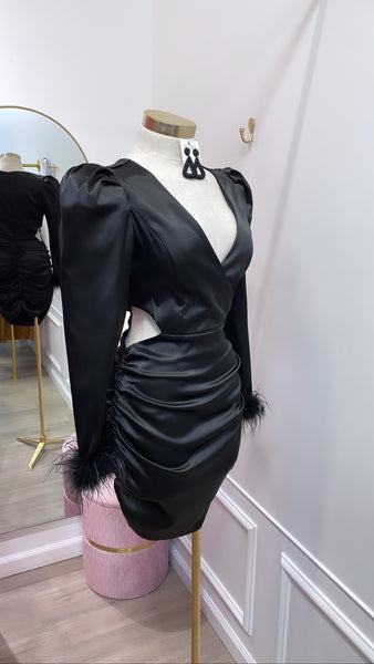 EVELIA SATIN DRESS