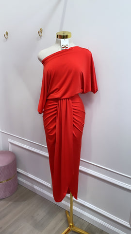 THALIA MIDI- RED