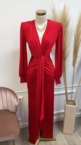 JAYLENE COUTURE DRESS-RED