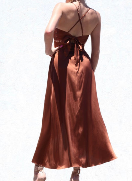 AMANDA DRESS- BROWN