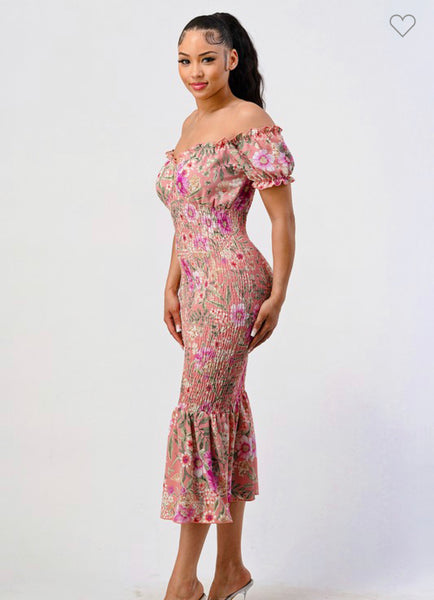 AMY FLORAL MIDI