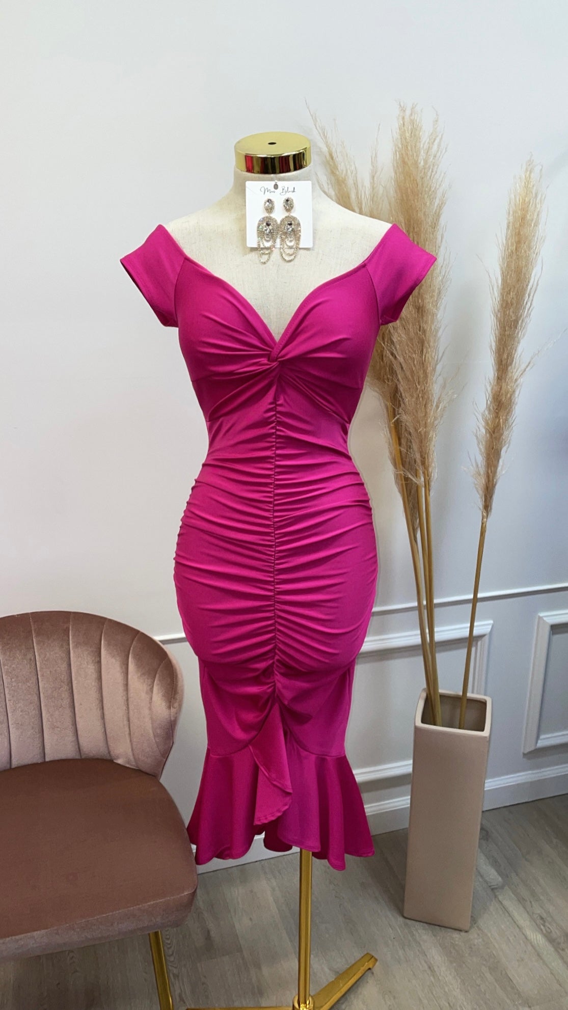 BECCA MIDI- FUCHSIA