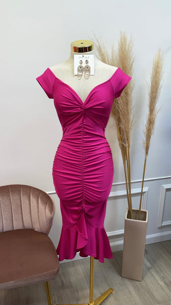 BECCA MIDI- FUCHSIA