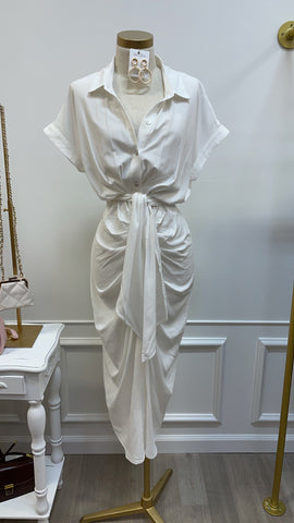 ABIGAIL DRAPED MIDI