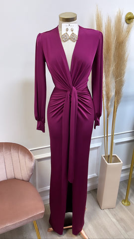 JAYLENE COUTURE DRESS- MAGENTA