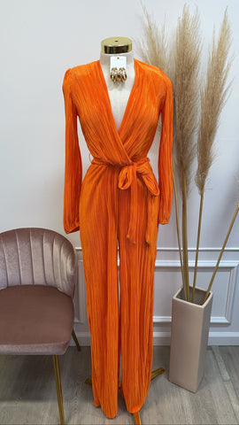 BREANNE JUMPSUIT- ORANGE