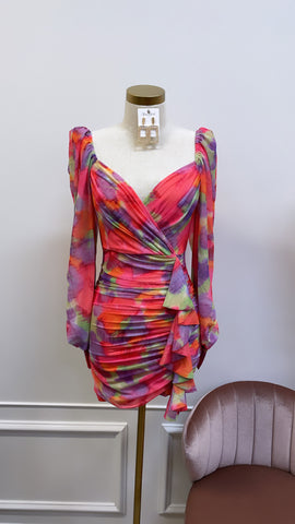 PENELOPE DRESS- Pink/Purple