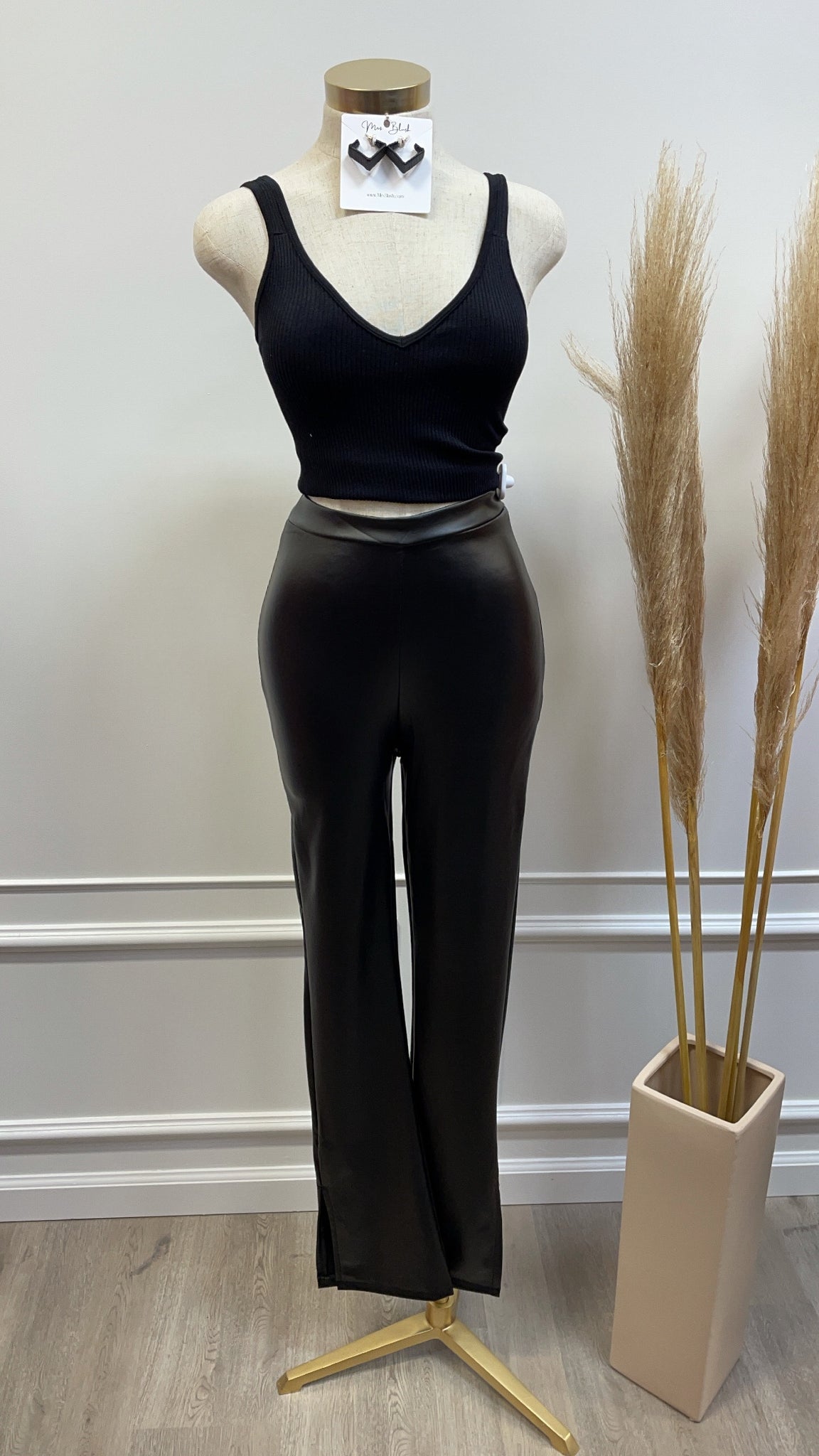 LIZ FAUX LEATHER LEGGINGS
